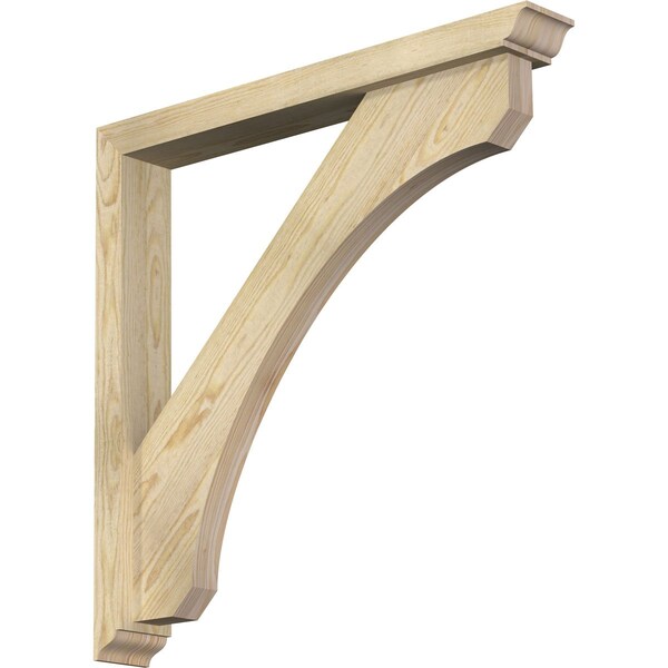 Ekena Millwork Legacy Traditional Rough Sawn Bracket w/ Offset Brace, Douglas Fir, 4"W x 30"D x 30"H BKT0402X30X30LEC01RDF - main